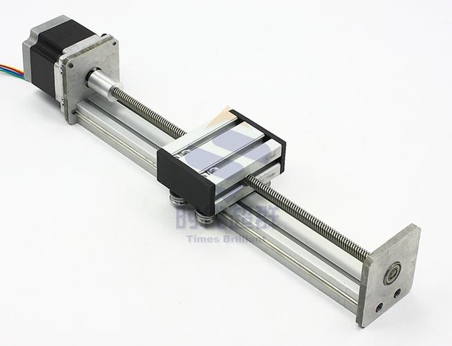 57直線導(dǎo)軌滑臺(tái) 梯形絲杠 有效行程100mm 57步進(jìn)電機(jī) 時(shí)代超群